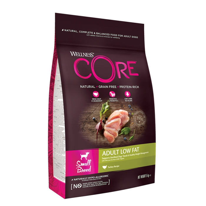 Wellness Core Xira Trofi Skulou Adult Small Breed Low Fat Glopoula 5kg